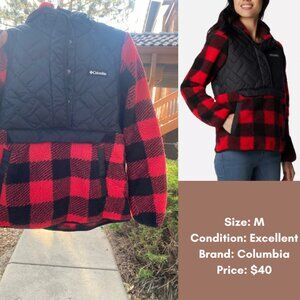 Sz M Columbia Fleece Pullover Hoodie - Excellent Condition!